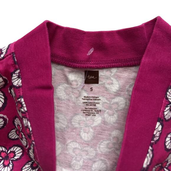 NWOT Tea Collection Cross Front Floral Dress Size 5 - Picture 4 of 4